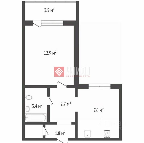 
  Продается 1-комн. квартира 28.4 м². Фото 15.