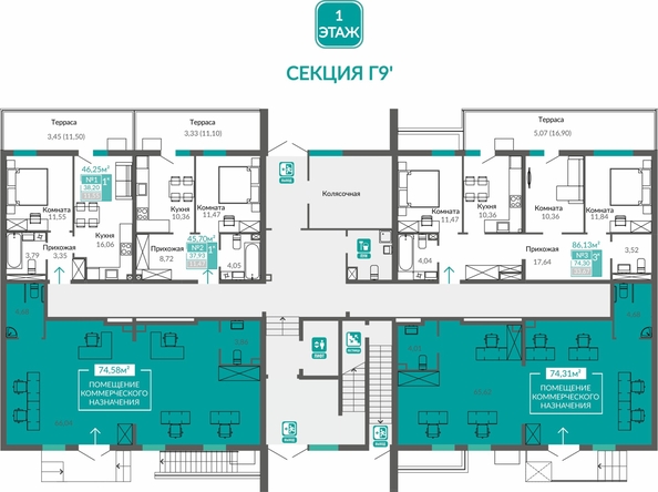
  Продается 1-комн. квартира 37.93 м², в ЖК Горизонты 1. Фото 1.