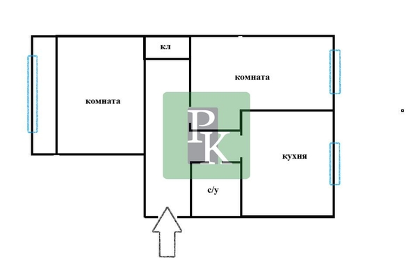 
  Продается 2-комн. квартира 47 м². Фото 19.