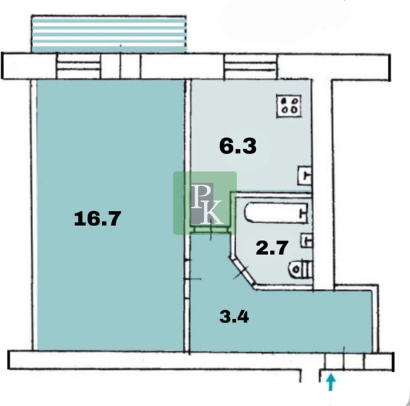 
  Продается 1-комн. квартира 29.4 м². Фото 13.