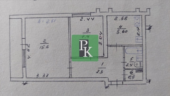
  Продается 2-комн. квартира 40.6 м². Фото 12.