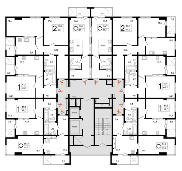 
  Продается 2-комн. квартира 66.8 м², в ЖК Поэма. Фото 1.