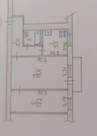 
  Продается 2-комн. квартира 45.1 м². Фото 10.