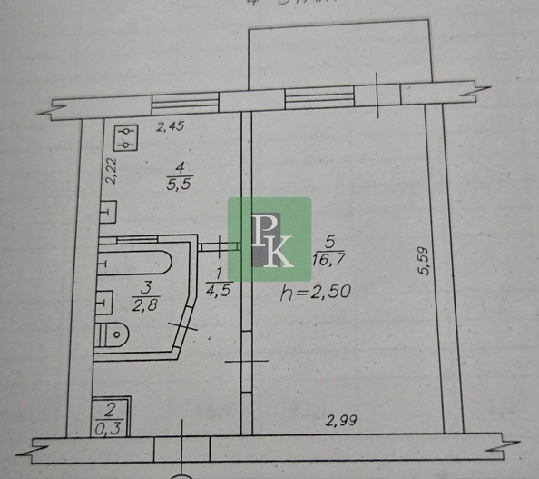 
  Продается 1-комн. квартира 30.9 м². Фото 11.