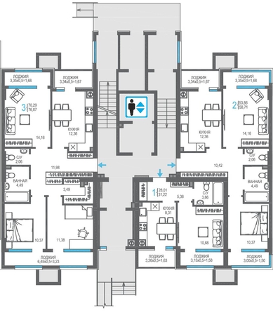 
  Продается 3-комн. квартира 76.87 м², в ЖК На Фонтанке. Фото 1.