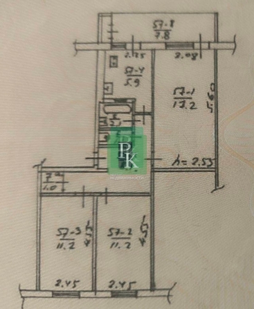 
  Продается 3-комн. квартира 54 м². Фото 23.
