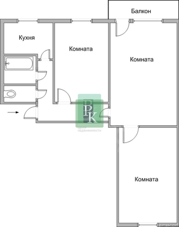 
  Продается 3-комн. квартира 58.6 м². Фото 26.