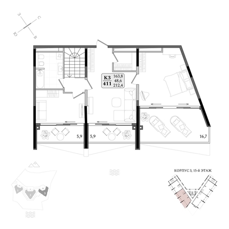 
  Продается апартамент 212.4 м², в АК Летто. Фото 6.