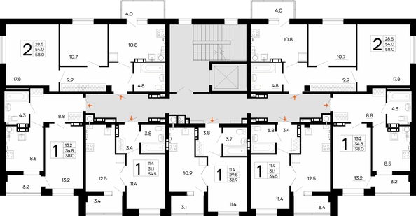 
  Продается 2-комн. квартира 58 м², в ЖК Утёсов. Фото 1.