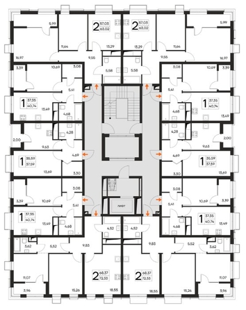 
  Продается 2-комн. квартира 63.02 м², в ЖК Листория, этап 1. Фото 1.