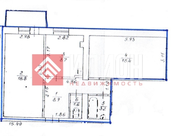 
  Продается 2-комн. квартира 59.6 м². Фото 3.