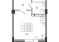 Екатерининский парк, литера 5: Планировка Студия 25,1, 25,4 м²