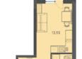 Теплые края, литер 4: Планировка Студия 24,42 м²
