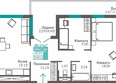 Абрикос - 2: Планировка 2-комн 69,94, 72,11 м²