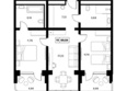 Экорезиденция «Белые ночи»: Планировка 2-комн 69,54 м²