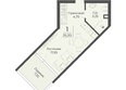 Тамерун, корп 2: Планировка Апартамент 35,3, 35,35 м²