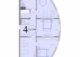 Радонеж, блок-секция 2,3,4: Планировка 4-комн 115,96 м²