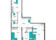 Мойнако Ривьера, 3 очередь: Планировка 3-комн 87,14 м²