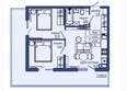 Резиденция Анаполис, дом 24: Планировка 3-комн 49,3 м²