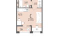 Портрет 2: Планировка Студия 27,93 м²