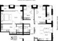Столица: Планировка 3-комн 115,84 м²