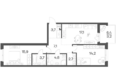 Символ: Планировка 2-комн 72,4 м²