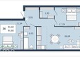 Клубный дом SKY (Скай): Планировка 2-комн 93,86 м²