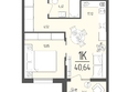 Клубный дом «Император»: Планировка 1-комн 40,64 м²