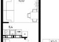 Альморе: Планировка Апартамент 28,5 - 28,7 м²