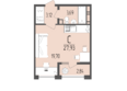 Портрет 2: Планировка Студия 27,93 м²