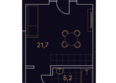 Морелло: Планировка 1-комн 39,3 м²