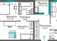 Горизонты 3: Планировка 2-комн 69,75 - 70,45 м²