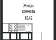 Гарантия на Обрывной, лит 1 б/с 5,6: Планировка Студия 22,45 м²