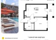 Кипарис, литер 6: Планировка 1-комн 36,8 м²