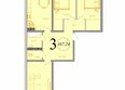 Радонеж, блок-секция 2,3,4: Планировка 3-комн 107,24 м²