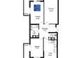 Море, литер 9: Планировка 3-комн 86,46 м²