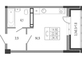 Екатерининский парк, литера 5: Планировка Студия 24,7, 25 м²