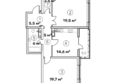 На Ленина 95, литер 95в2: Планировка 2-комн 77,8 м²