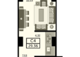 Город у реки, литер 8: Планировка Студия 30, 30,1 м²