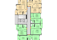 Губернский, литера 4: Типовой план этажа 4 подъезд