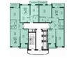 Гулливер, литера 3: Типовой план этажа 23 подъезд