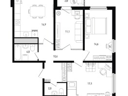 Продается 3-комнатная квартира ЖК Левенцовка Парк, литер 8.1, 78.4  м², 9419760 рублей