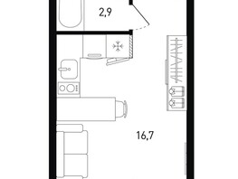 Продается Студия ЖК 5 элемент Аске, лит 5-12 стр.2, сек.3,4,5,6, 22.8  м², 3629760 рублей