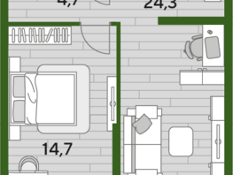 Продается 1-комнатная квартира ЖК DOGMA PARK (Догма парк), литера 16, 47.7 м², 6969829 рублей