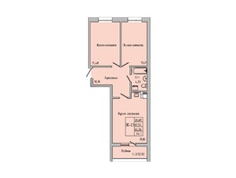 Продается 3-комнатная квартира ЖК Луна, 63.44  м², 7072578 рублей