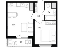 Продается 1-комнатная квартира ЖК Левенцовка Парк, лит 8-10 стр.2, сек.4,5, 37.9  м², 6348250 рублей