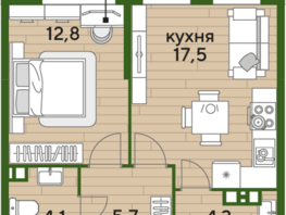 Продается 1-комнатная квартира ЖК DOGMA PARK (Догма парк), литера 20, 44.4 м², 6065573 рублей