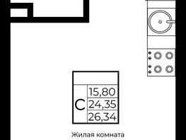 Продается Студия ЖК Клубный квартал Европа, 9, литера 3, 25.54  м², 5608584 рублей