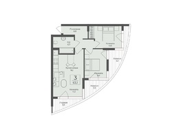 Продается Апартамент АО Форос, 63.1  м&sup2;, 26221205 рублей