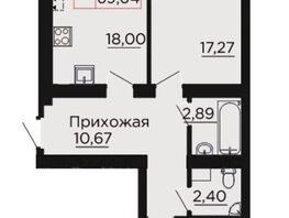 Продается 2-комнатная квартира ЖК Вишневый сад, дом 3, 66.8  м², 8116200 рублей